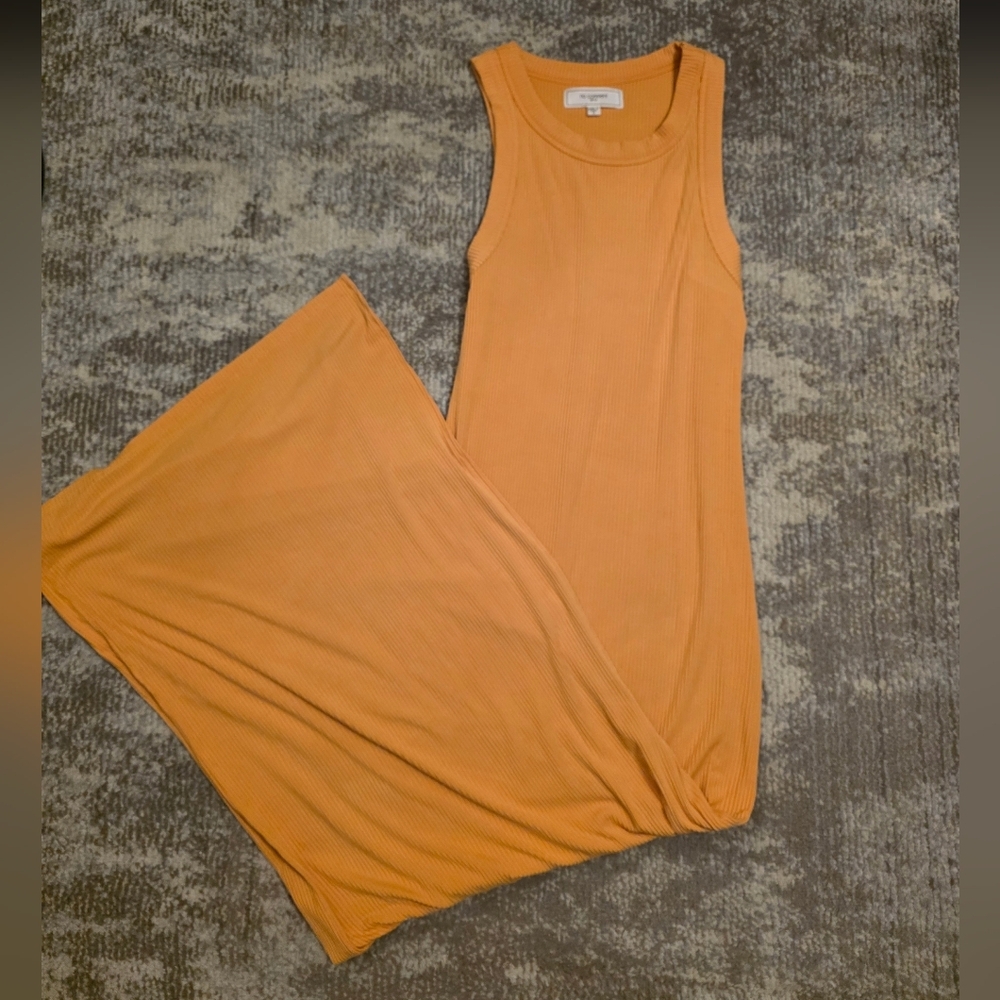 Orange Sleeveless Maxi Dress